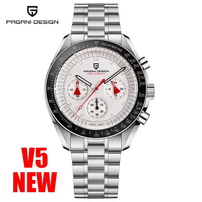 2026 New PAGANI DESIGN V5 Moon Men's Watches Top Luxury Quartz Watch For Men Chronograph Waterproof Sport Stainless Steel Clock