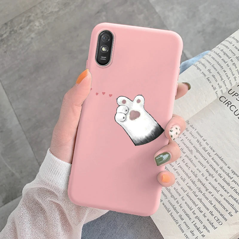 For Redmi 9AT 9A 9at Back Cover Protective Case Soft Silicone Cute Cartoon Cat Frog Funda Phone Case For Xiaomi Redmi 9C 13C 14C