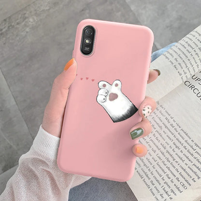 For Redmi 9AT 9A 9at Back Cover Protective Case Soft Silicone Cute Cartoon Cat Frog Funda Phone Case For Xiaomi Redmi 9C 13C 14C