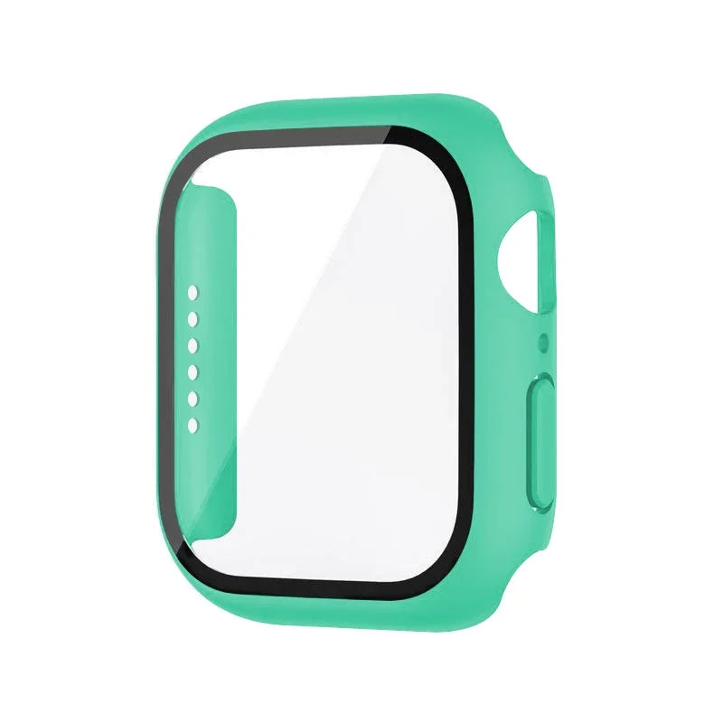 Glass+Cover For Apple Watch case 8 7 9 45mm 41mm 44mm 38 42mm iWatch Accessorie Screen Protector Apple watch series 6 SE 5 40mm