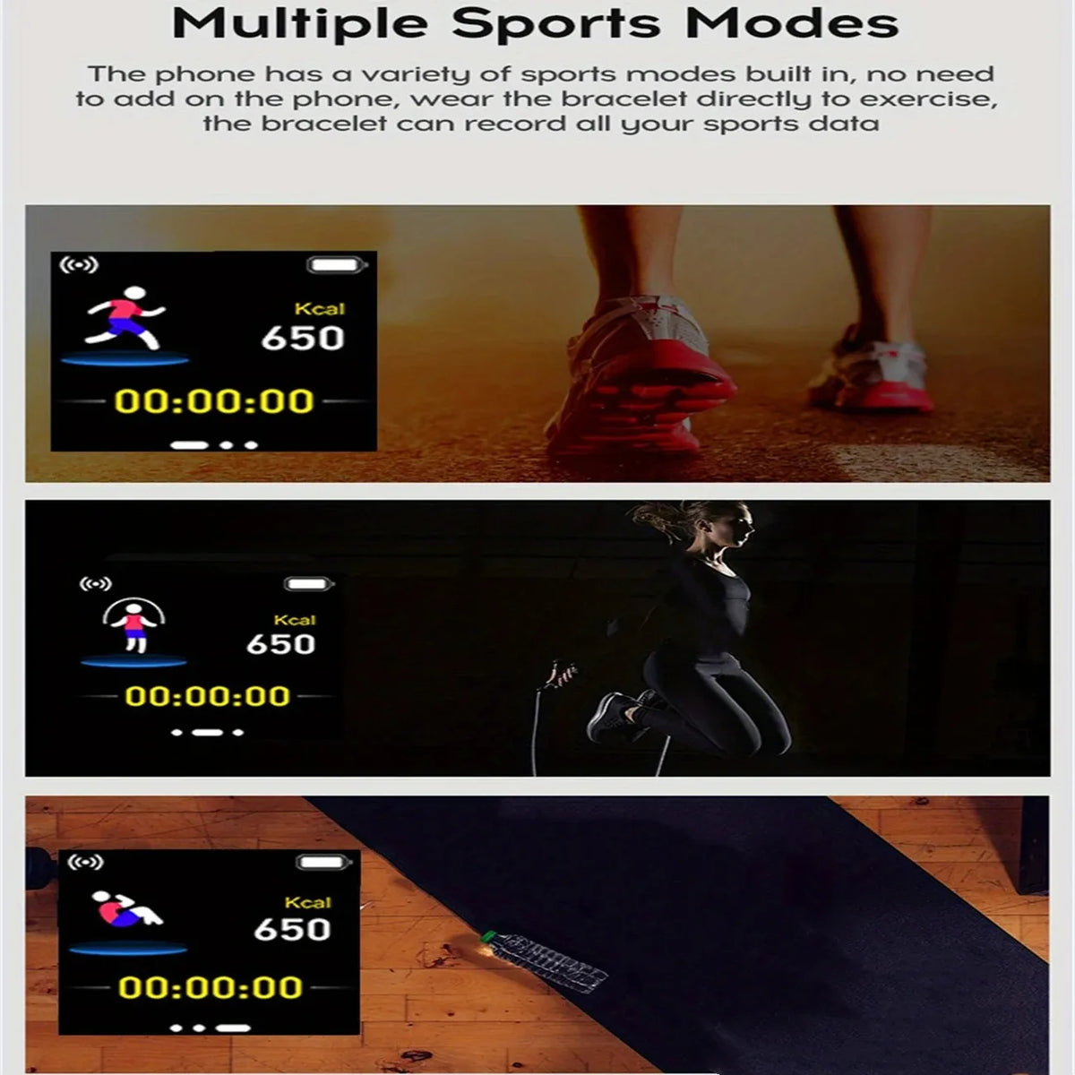 Smartwatch For Women Men Watches Heart Rate Monitor Electronic Fitness Smart Watch Calories Music Player 116Plus Y68 Bracelet