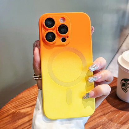 Luxury For Magsafe Gradient Silicone Multicolour Shockproof phone Case for iPhone 15 14 13 12 11 Pro Max Wireless Charging Cover