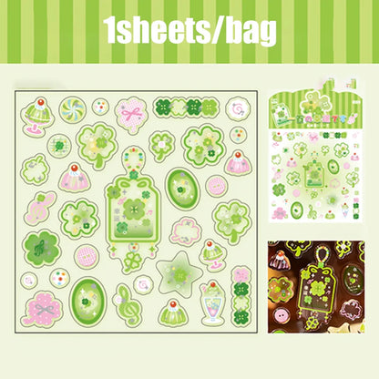 Laser Silver Resin Drop Sticker Sheet Planner Decor Sticker Journal Collage Card Frame Phone Case Mug Card Holder, Mr. Paper