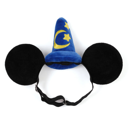 1pc Minnie Mouse Ear Hairband Blue Star Crescent Rod Soft Polyester Headpiece Girls Princess Party Birthday Creative Gift