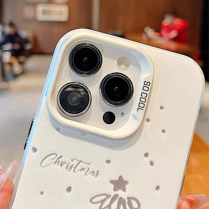 Wave Point Christmas Tree Drop Proof Matte Phone Case For iPhone 16 15 14 13 12 11 Pro Max XR XS MAX 7 8 PLUS MINI Acrylic Cover