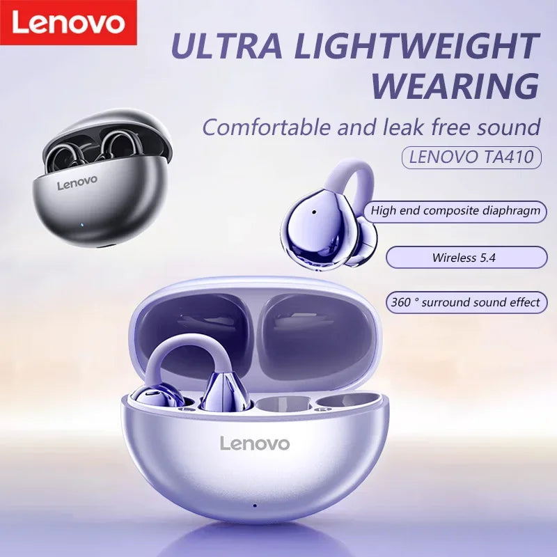 Lenovo TA410 Wireless Bluetooth 5.4 Earphones TWS Panoramic Sound Effects Ultra Long Battry Life Headphones Comfortable To Wear