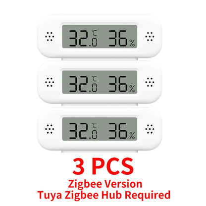 1~4pcs Tuya Zigbee 3.0 Mini Temperature Humidity Sensor For Smart Home Thermometer Hygrometer APP Remote Work with Yandex Alexa
