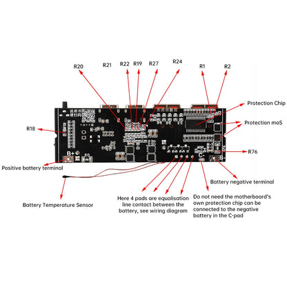 QC3.0 PD2.0 LED 4 Port USB 3S 4S 5S 65W 100W Micro/Type-C USB Mobile Power Bank 18650 Charging Module Circuit Protection