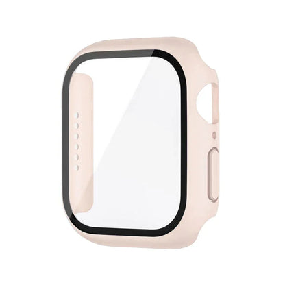 Glass+Cover For Apple Watch case 8 7 9 45mm 41mm 44mm 38 42mm iWatch Accessorie Screen Protector Apple watch series 6 SE 5 40mm