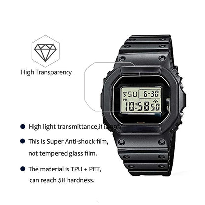 3pcs Screen Protector Film For DW5600 DW5610 GMW-B5000 F-91W Watch HD FULL Clear True Tone Ultrathin Anti-Scratch LCD Film