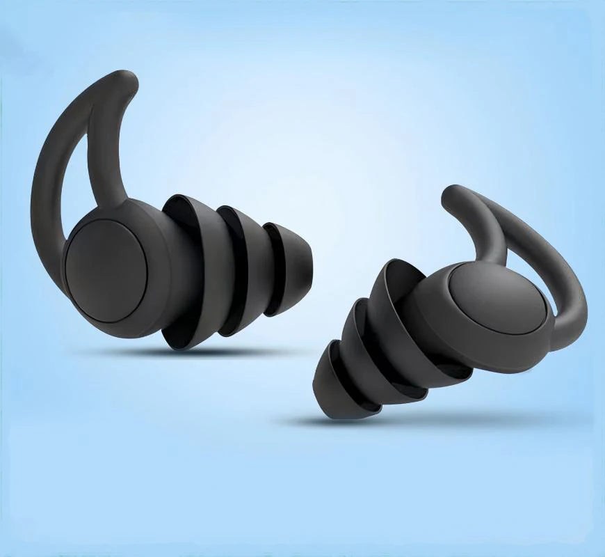 Soft Reusable 3 Layer Silicone Ear Plugs Noise Cancelling Sleep Ear Buds for Hearing Protection Comfortable Fit for Noise