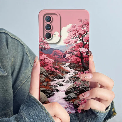 For Realme GT Master Phone Case GTmaster Edition RMX3363 RMX3360 Casing Soft Silicone Sweet Painted Fashion Flower Printed Cover