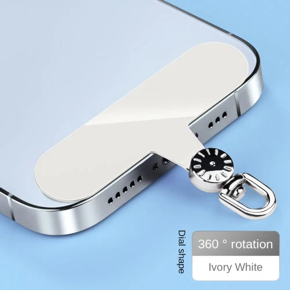 Luxury 360° Rotatable Phone Lanyard Gasket Hanging Cord TPR Metal Phone Patch Metal Ultra Thin Phone Card Clip Replacement