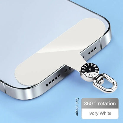 Luxury 360° Rotatable Phone Lanyard Gasket Hanging Cord TPR Metal Phone Patch Metal Ultra Thin Phone Card Clip Replacement