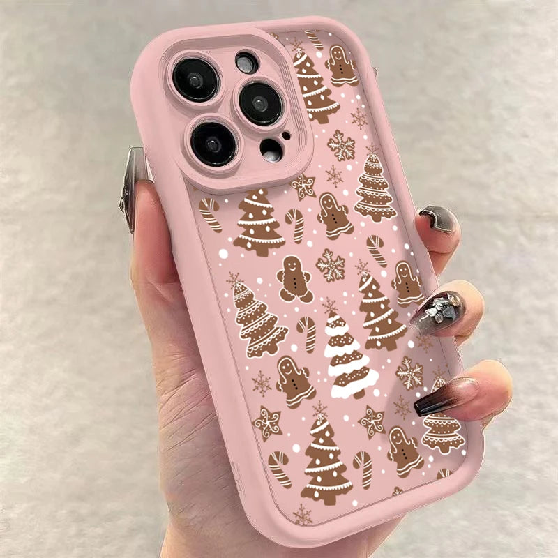 Christmas Deer Tree Graphic Phone Case For iPhone 17 16 15 Pro Max Plus 14 13 12 11 Pro Max Air XS X XR 7 8 Plus SE2 Soft Cover