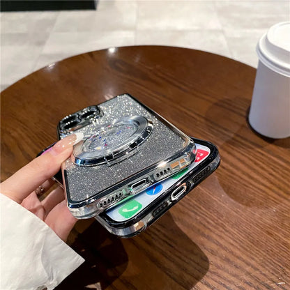 Quicksand Bracket Glitter Case For Xiaomi Redmi 9A 9C 10A 10 10C 12 4G 12C 13C 4G 13C 5G A3 A1 A2 Plus Magnetic Stand Soft Cover