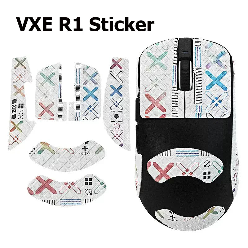 VXE R1 Mouse Sticker Grip Tape Skate Handmade Sticker Non Slip Suck Sweat For VXE R1 Wireless Mouse