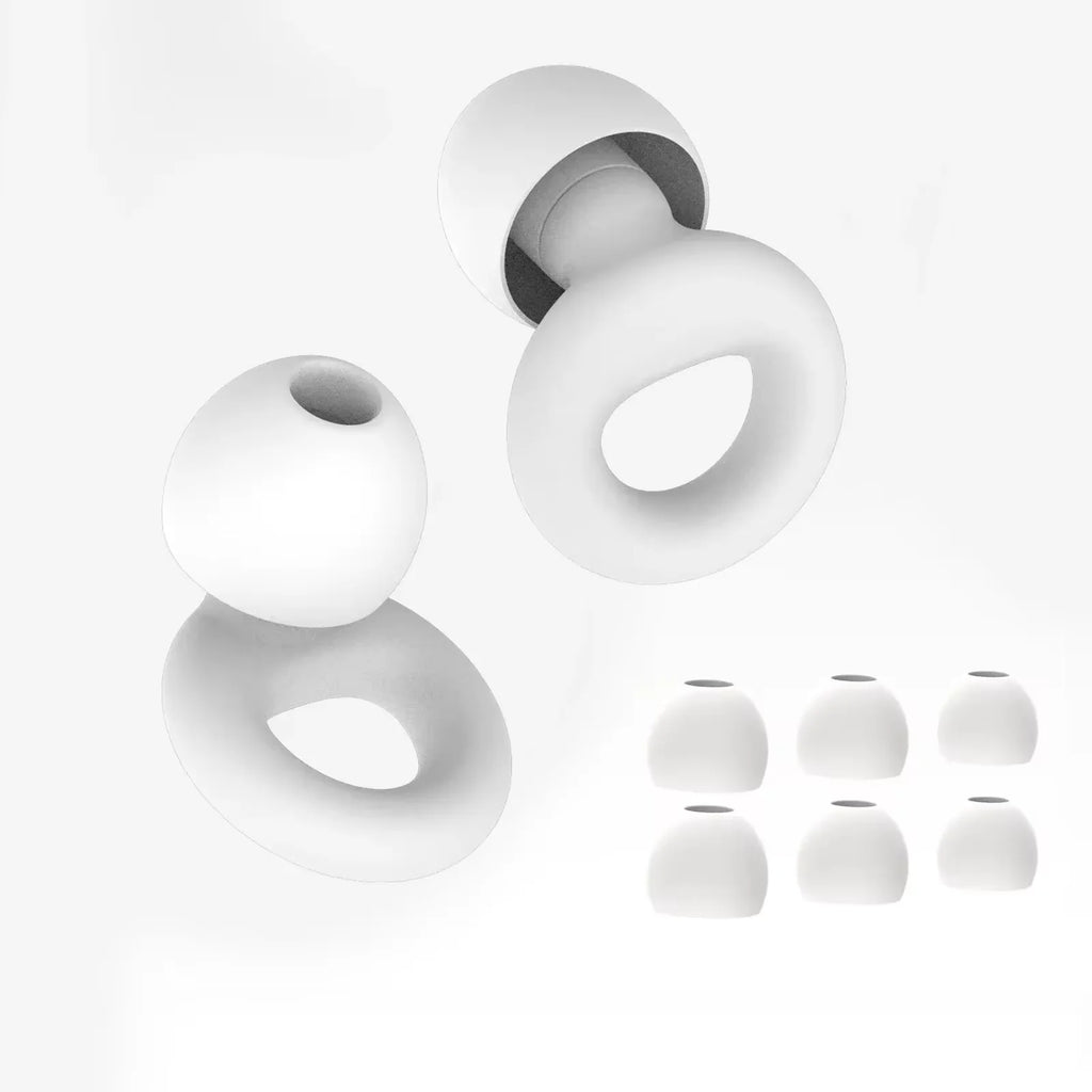 Plugs for Sleep,Swim, Work– Super Soft Silicone Ear Reusable Hearing Protection for Noise Reduction 8 Ear Tips in XS/S/M/L