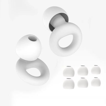 Plugs for Sleep,Swim, Work– Super Soft Silicone Ear Reusable Hearing Protection for Noise Reduction 8 Ear Tips in XS/S/M/L