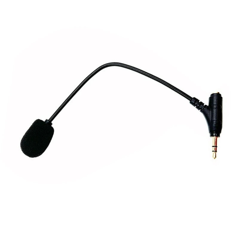 3.5mm Microphone for Gamings Headphones Headsets Microphone with Black FoamCover Game Mic Flexible 7.5inch