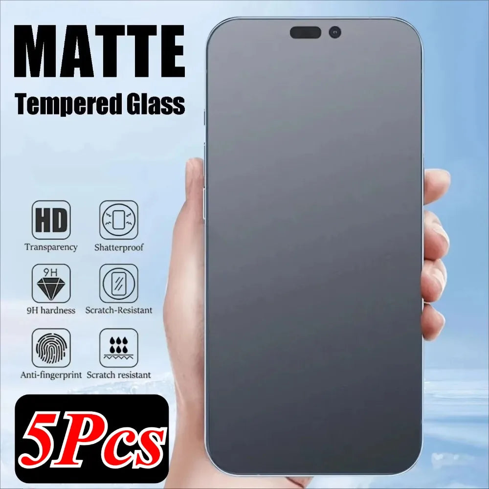 5PCS 9H Matte Screen Protector Glass For XiaoMi Poco F7 F6 Pro Ultra X7 M7 Anti-scratch screen film For XiaoMi F5 F4 F3 GT C75