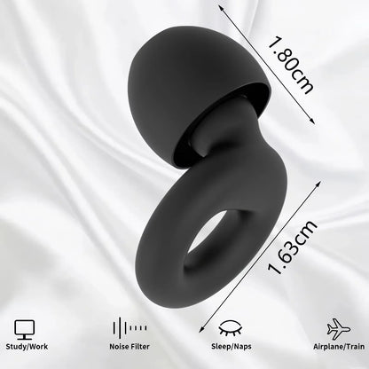 Plugs for Sleep,Swim, Work– Super Soft Silicone Ear Reusable Hearing Protection for Noise Reduction 8 Ear Tips in XS/S/M/L