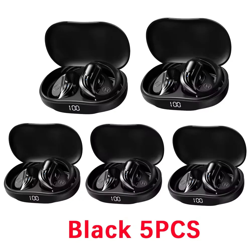 Wireless Bluetooth 5.3 Earhook Earphone LED Display Sports Earhook Headphones Deep Bass HiFi Stereo Noise Cancelling Earphones