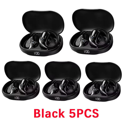 Wireless Bluetooth 5.3 Earhook Earphone LED Display Sports Earhook Headphones Deep Bass HiFi Stereo Noise Cancelling Earphones