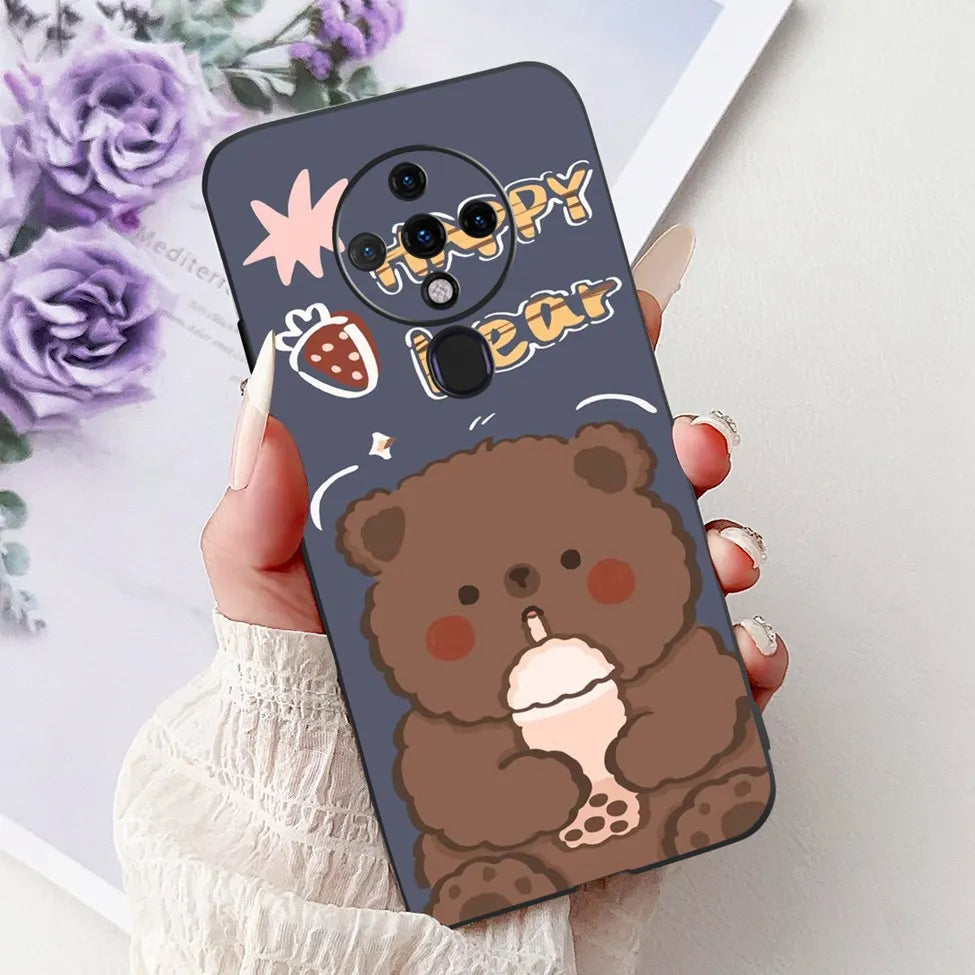 6.8'' For Tecno Spark6 KE7 Back Cover For Techno Spark 6 Case Shockproof Luxury Cute Cartoon Funny Cool Silicone Bumper Funda