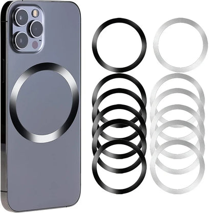Universal Magnetic Metal Plate Ring For Magsafe iPhone Wireless Charger Car Cellphone Sticker Round Magnet Stainless Steel Patch