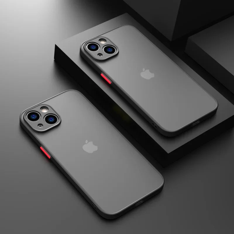 Luxury Matte Transparent Phone Case For iPhone 17 Air 16 E 15 14 13 12 11 Pro Max Plus Mini Silicone Clear Hard PC Back Cover