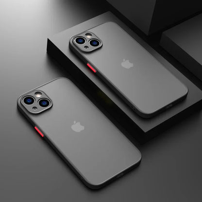 Luxury Matte Transparent Phone Case For iPhone 17 Air 16 E 15 14 13 12 11 Pro Max Plus Mini Silicone Clear Hard PC Back Cover