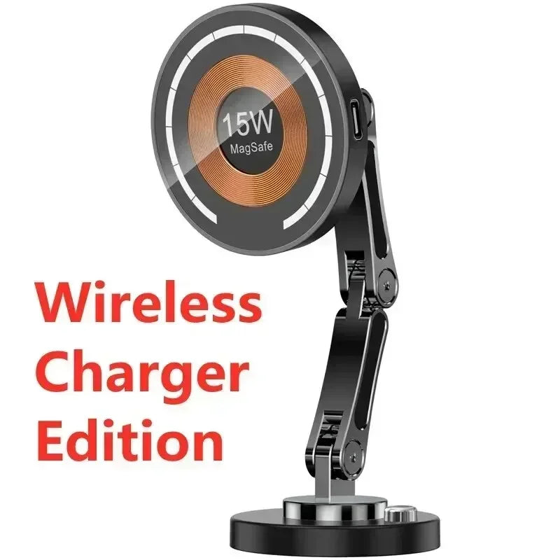 Car Magnetic Phone Holder Stand Instrument Panel Foldable Bracket Self-adhesive Cellphone Bracket For iPhone 17 16 15 14 13 12