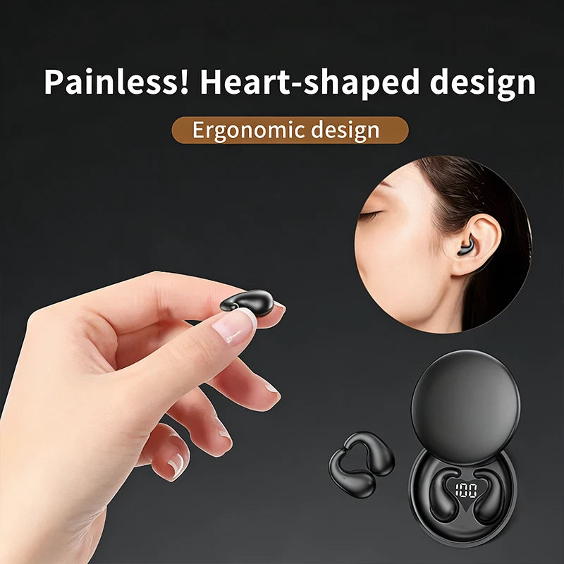 SK28 Ultra-thin Sleeping Headphones 5.4 Wireless Bluetooth Headset Invisible Earbuds Hidden In Ear Sports Earphones Waterproof