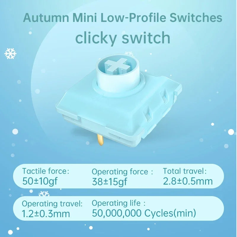 Kailh Four Seasons Spring Summer Autumn Winter MINI Low Profile Keyboard Switch Mini Mechanical Keyboard Switches Hot-Swappable