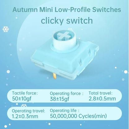 Kailh Four Seasons Spring Summer Autumn Winter MINI Low Profile Keyboard Switch Mini Mechanical Keyboard Switches Hot-Swappable