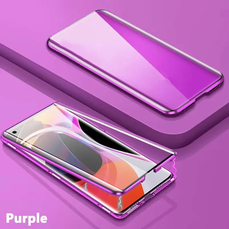 360° Protection Metal Magnetic Phone Case For XiaoMi 13T 14T 15T Redmi K60 K70 Ultra Note 13 14 Pro 5G Double Sided Glass Cover