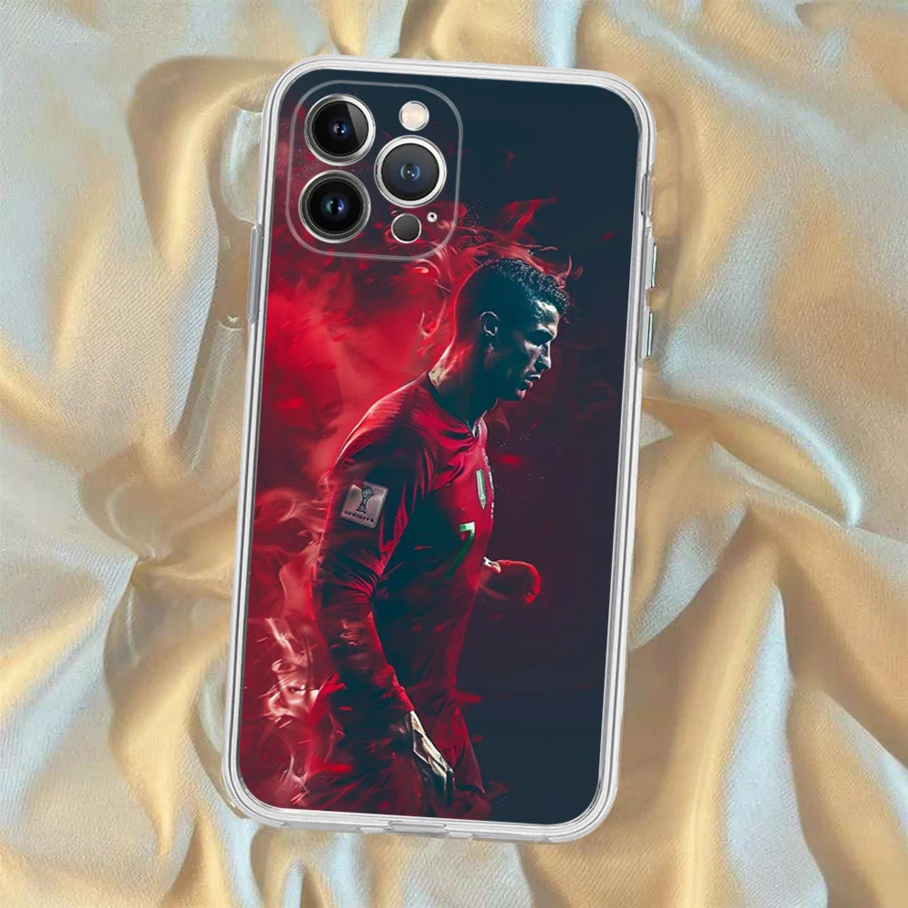 FOOTBALL Cr7 R-Ronaldo Phone Case For IPhone 16 15 8 7 6 6S Plus X SE XR XS 14 11 12 13 Mini Pro Max Mobile Case