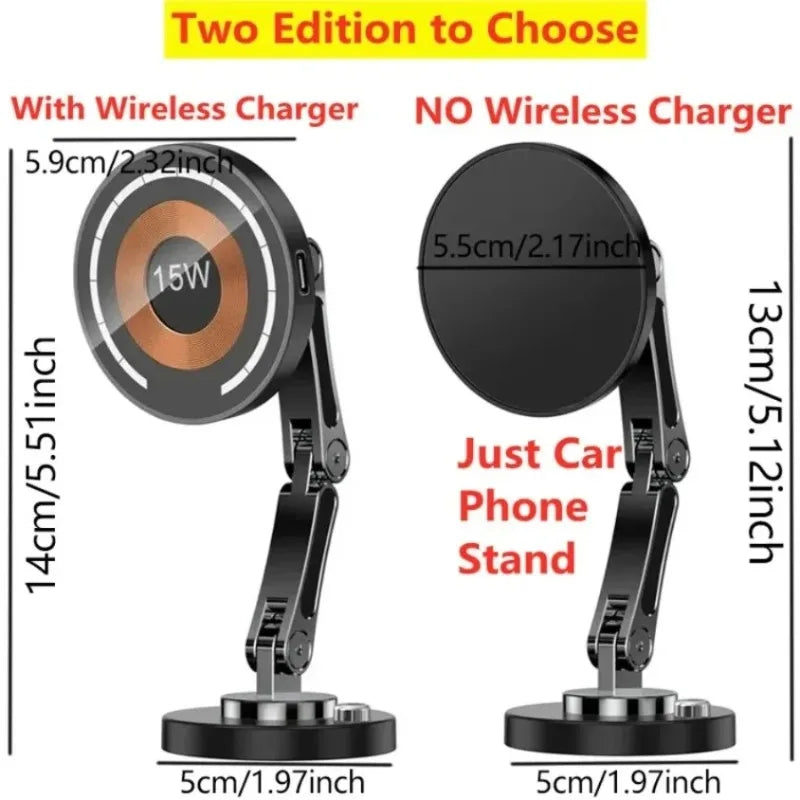Car Magnetic Phone Holder Stand Instrument Panel Foldable Bracket Self-adhesive Cellphone Bracket For iPhone 17 16 15 14 13 12