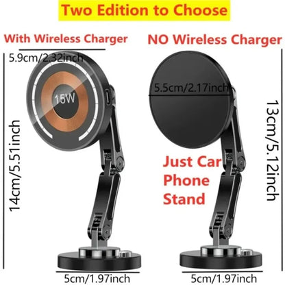 Car Magnetic Phone Holder Stand Instrument Panel Foldable Bracket Self-adhesive Cellphone Bracket For iPhone 17 16 15 14 13 12