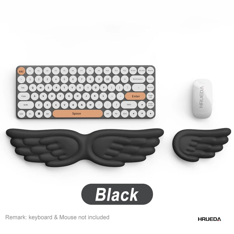 Mousepad Ergonomic Angel Keyboard Wrist Rest and Mouse Pad Set Reduce Wrist Pain for Office and Gaming Use