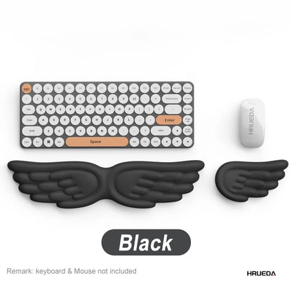 Mousepad Ergonomic Angel Keyboard Wrist Rest and Mouse Pad Set Reduce Wrist Pain for Office and Gaming Use