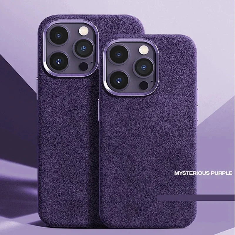Luxury Leather Case for IPhone 16 Pro Max 14 15 Magnetic Wireless Charger Cover for IPhone 12 13 14 Pro Max Plus Shockproof Case