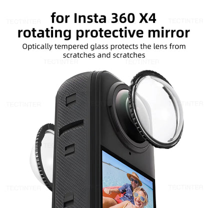 Screen Protector Lens Guard Cap For Insta360 X4 X5 Tempered Glass Film 360°Video Camera Accessories Protective Kit Anti-Scratch
