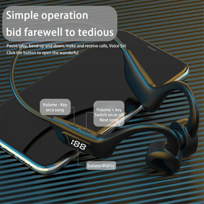 X7 Air-conduction Bluetooth Headphones V5.3 With Memory Card Slot Digital Display Over-ear Sports Headphones 2026 NEW