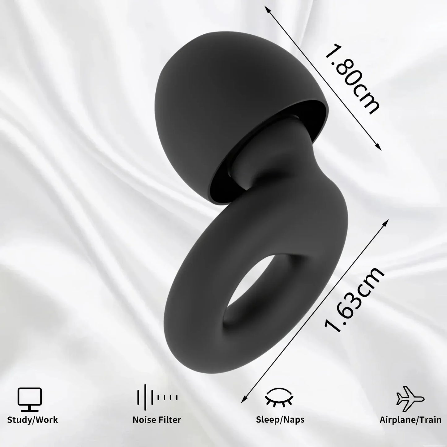 Concert Ear Plugs, High Fidelity Noise Cancelling Silicone Ear Plugs, Reusable Ear Plugs for Musicians, , Focus and Sleep