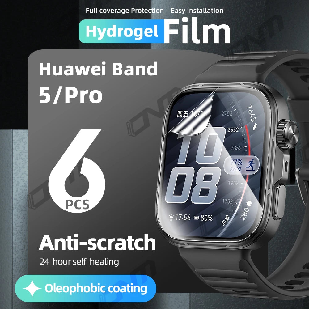 Soft Protection Film For Huawei Watch Fit 5/5 Pro Screen Protector Clear Hd Flexible Anti-Scratch Film Accessories (Not Glass)