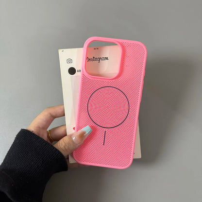 Summer Dopamine Colourway Breathable Case for iPhone 11 12 13 14 15 16 17 Pro Max Plus Ultra Thin Magnetic Charging Hard Cover