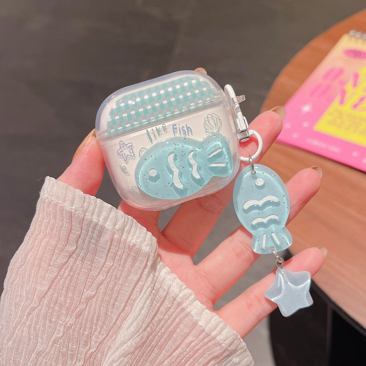Case For 2025 New AirPods Pro3 4 3 2 1 Pro 2 Case TPU Cute DIY Star Butterfly Flower Dog Earphone Protective Cover With Pendant