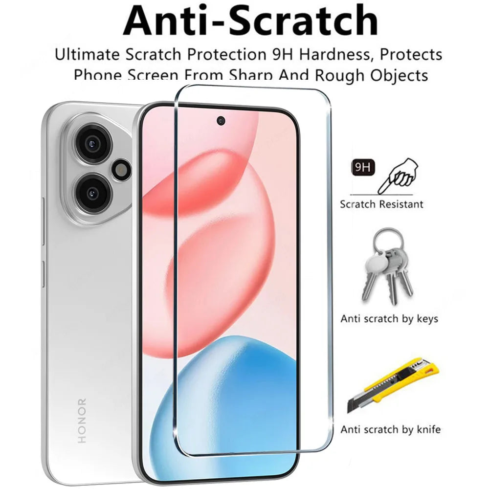 4Pcs HD Protective Glass For Honor 400 lite 200 90 lite X7B X8B X7A Screen Protector For Honor 400 200 lite Tempered Glass
